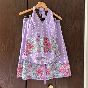 Bamboo Traders 2 piece summer skirt and backless top. Skirt/ Size 6, Top/ Med